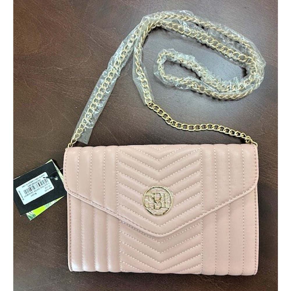 Studio BADGLEY MISCHKA QUILTED CONVERTIBLE CROSSBODY BAG BLUSH PINK Gold NWT $99